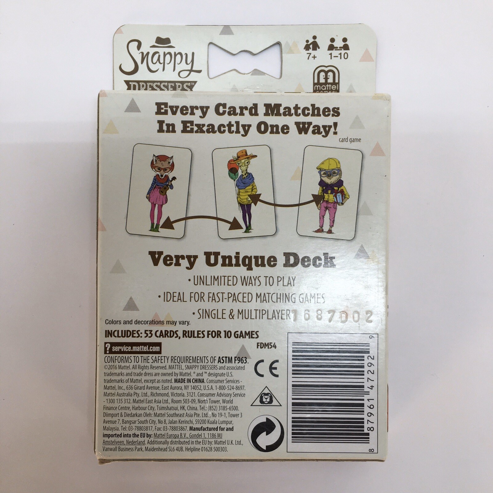 Mattel Games Snappy Dressers Card Game eBay