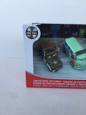 Disney Pixar Cars Tokyo Race Pit Crew 5 Pack Set New Metal Mattel