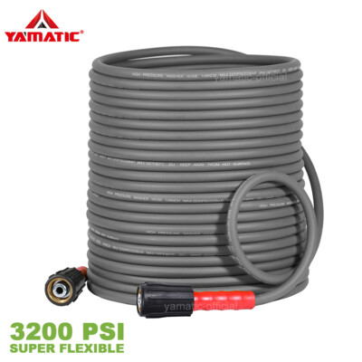 YAMATIC Pressure Washer Hose 3200 PSI 1/4'' M22-14mm Flexible Durable