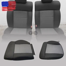 Driver Passenger Bottom Top Cloth Seat Cover Dark Gray For 2004-2008 Ford F150