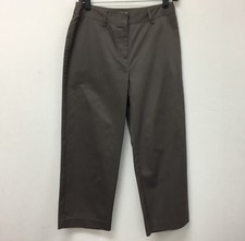 Charter Club Women's Pants 6 Petite 6P Taupe Brown Katherine Fit Cropped NWT