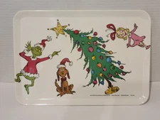 Dr Seuss Melamine Tray The Grinch Stole Christmas Holiday Tray Platter