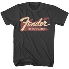 Fender Stratocaster Vintage Guitar Logo Mens ...