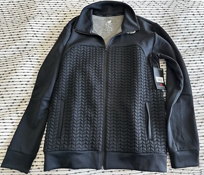New New Balance Heat Loft Full Zip Lightweight Black Jacket Sz M Medium NWT