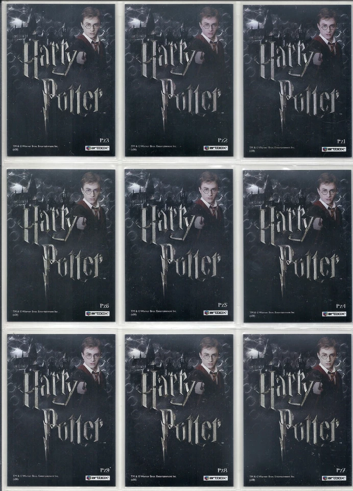 Harry Potter World of 3D 2nd Edition 9 Card Set  PZ1-PZ9 - Image 2 of 2