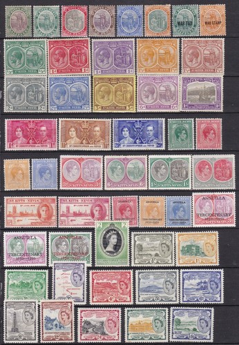 ST CHRISTOPHER NEVIS ANGUILLA DEFINATIVES & COMMEMORATIVES MNH & LMM