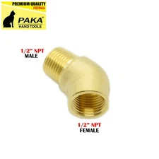 2PCS  1/2 Inch NPT 45 Degree Street Pipe Elbow solid brass thread male female