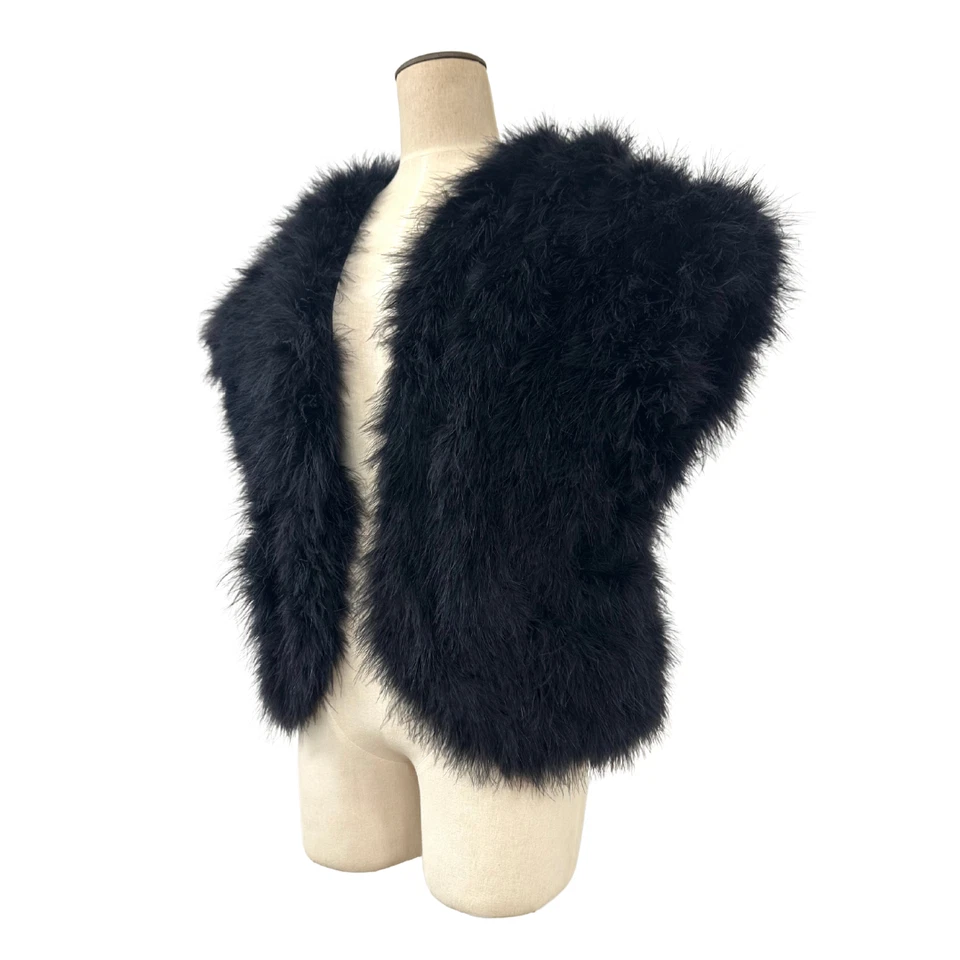 Chaleco Rockstar Casi Famoso Pluma Marabú Años 70 De Colección Foto 4 de 4