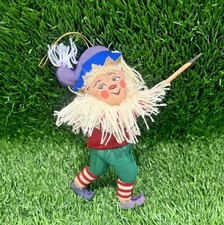 Vintage Handmade Elf Leprechaun Character Doll Ornament