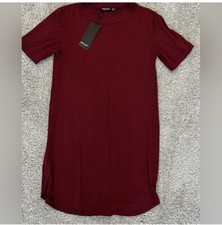 Women’s Nasty Gal Shirt (Maroon) (Size: 2)