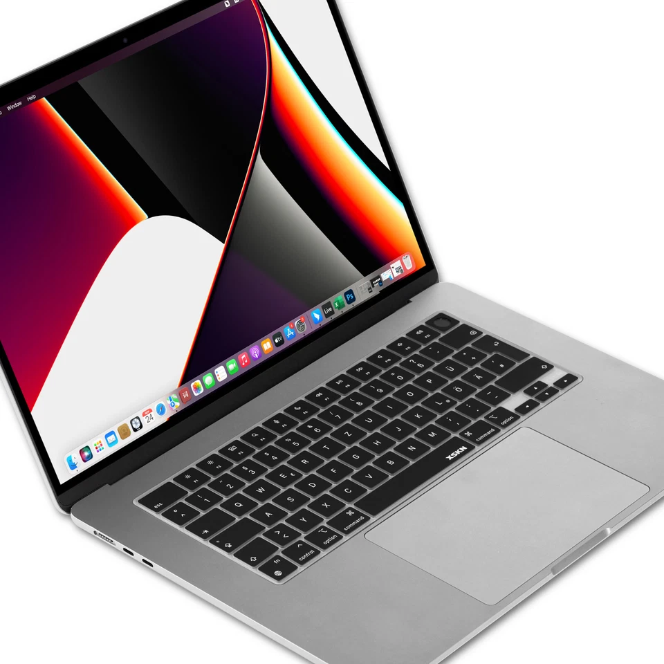 XSKN EU German Silicone Keyboard Cover for 2022+ Macbook Air 13.6/15.3 M2 M3 M4 - Image 3 of 4