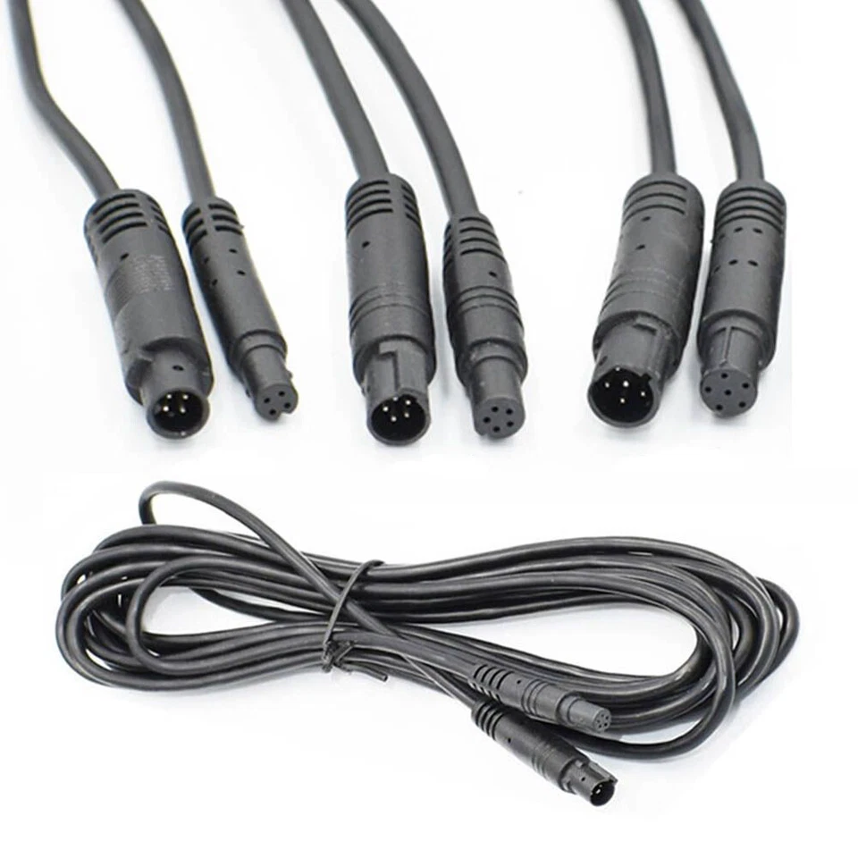 Car Rear View Backup Camera Extension Cable 4/5/6/8pin Car Dash Cam Cord Wire - Image 3 of 4