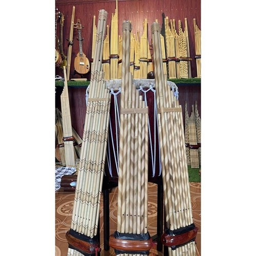 Khaen Bamboo Silver Reed Isan Lao Mouth Kan 8 Key Em Organ Musical Instrument - Picture 4 of 6