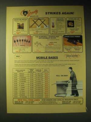 #ad 1989 Grizzly Imports Tools Ad Grizzly Strikes again $19.99
