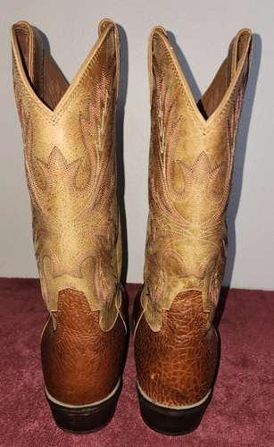 Justin Boots Bent Rail Brown Leather Square Toe 12EE 5Y2568 - Picture 4 of 8