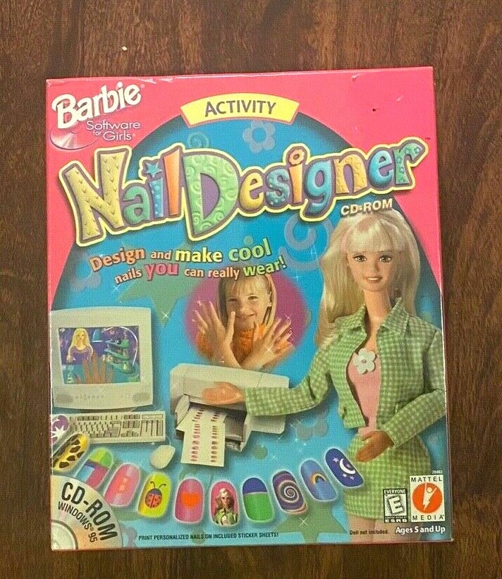 Barbie Nail Designer PC CD ROM 1998 Mattel