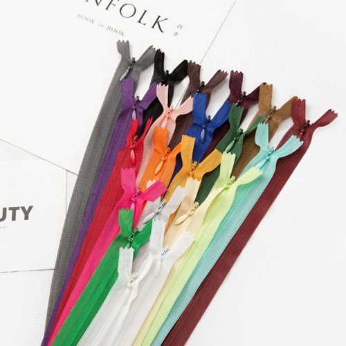 23pcs 60cm Nylon Invisible Conceal Zips Multicolor Zippers Closed Zipper for - Picture 9 of 11