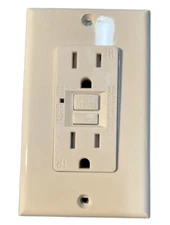 Bestten USGS5-W Self Test Slim Tamper Resistant GFCI Outlet, 15A, 125V