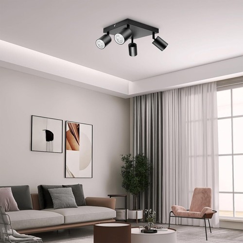 4 Way Ceiling Spotlight Fitting GU10 LED Ceiling Light Adjustable without Bulb - Picture 11 of 12