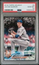 2018 Topps Holiday #8 Jacob DeGrom Mets graded PSA 10 Gem Mint Pop. 2