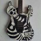 Electric Guitar Skull Bone Graphic Double Locking Tremolo Bridge