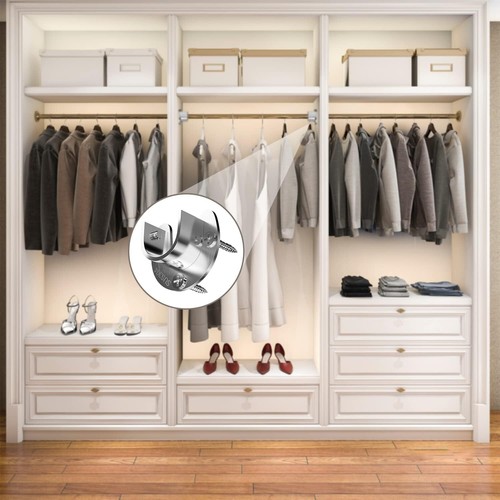 6 Pcs Stainless Steel Closet Rod Brackets, Closet Rod Support - U-Shaped Flan... - Picture 7 of 8