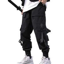 Niepce Men's Casual Cargo Pants Techwear Streetwear Trousers with Straps