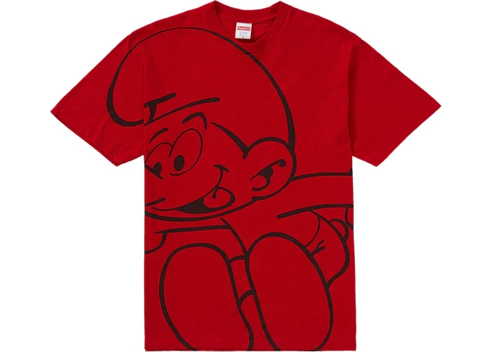 Supreme   T shirt Schtroumpfs rouge   Grande Taille L   FW20 2020 NEUF VINTAGE 2020