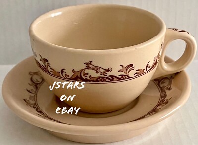 1930s 1940s MAYER CHINA CURTIS PATTERN RESTAURANT COFFEE CUP SAUCER SET  VINTAGE | eBay