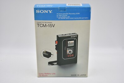 SONY TCM-15V V•O•R Cassette Recorder w/Original Box For Parts/Not