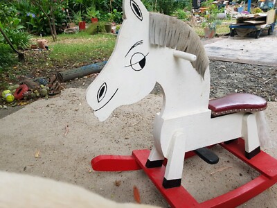 Classic Wooden Rocking Horse(Dog not included) - Main Image