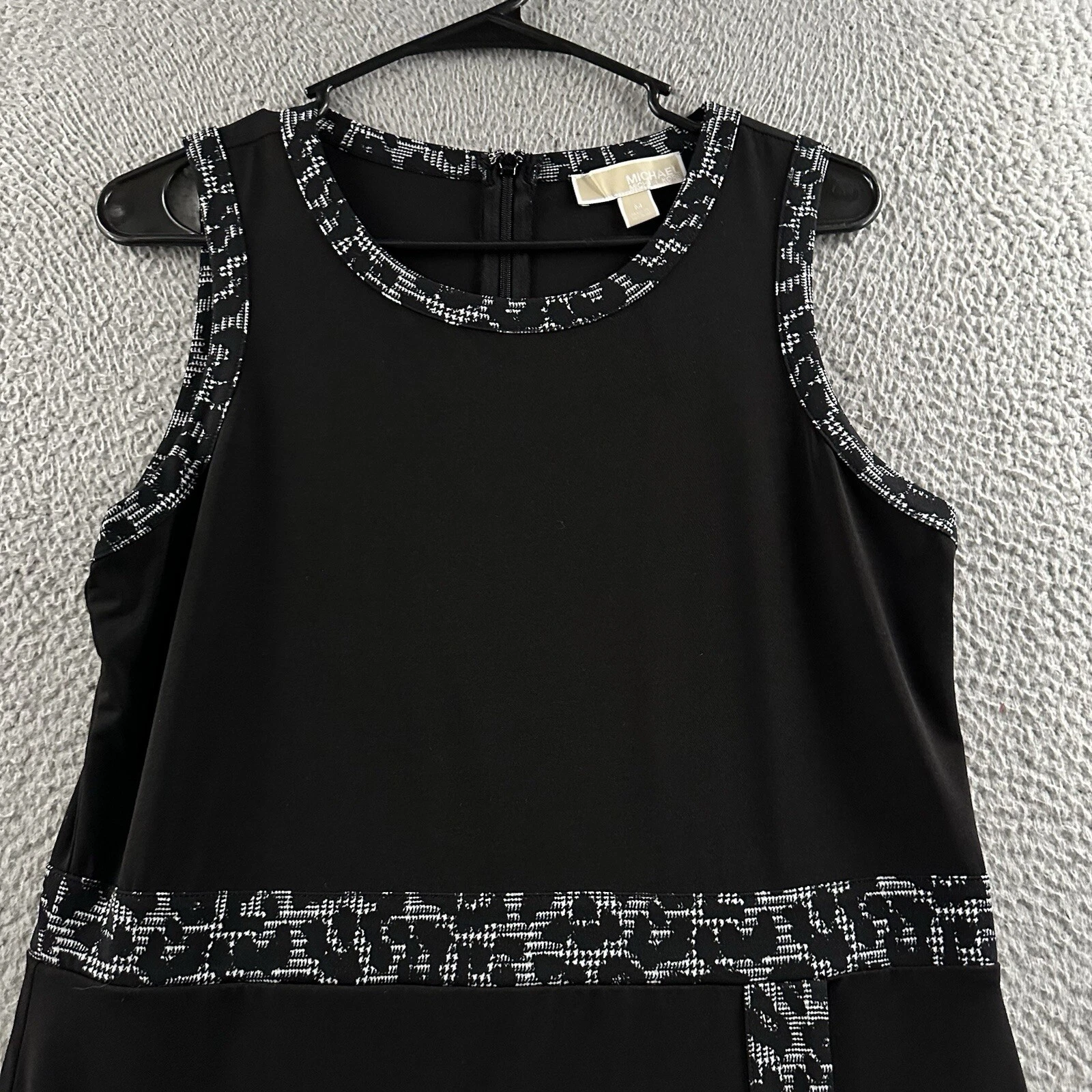 Abito donna Michael Kors nero taglia media stampa animalier midi misto poliestere