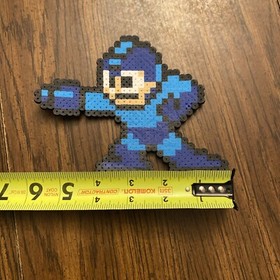 Mega Man Pixel Art Fuse Bead Melt Retro Sprite Blaster NES Blue 4.5&rdquo;x6&rdquo;￼