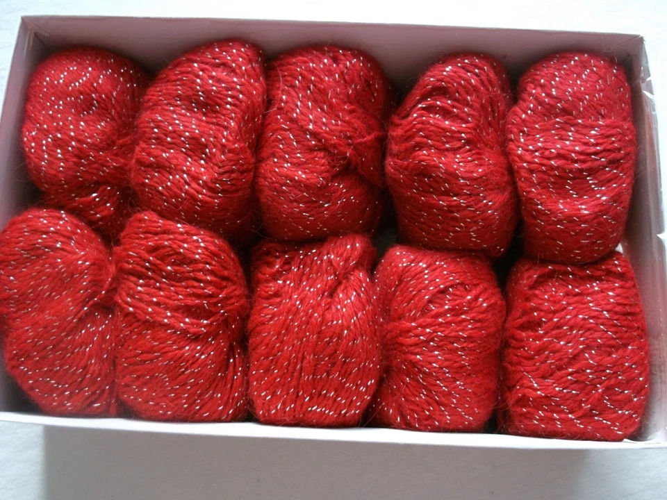 Angora Garn Wolle mit Lurex-Faden 200g - Bild 2 von 4