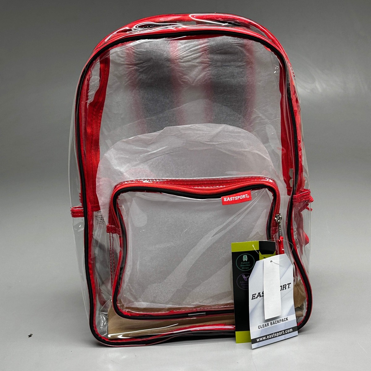 Eastsport Red Backpack Walmart EASTSPORT Spark Clear Backpack 16