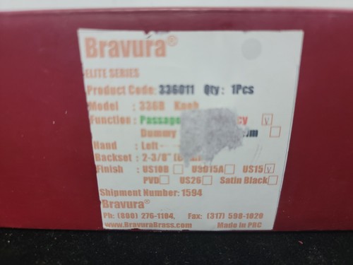 Bravura 336B Manija Puerta Interior Perillas Privacidad Latón Forjado Sólido Satén - Imagen 8 de 8
