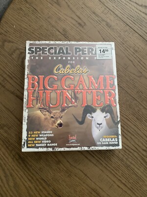 Special Permit: The Expansion Pack for Cabela's Big Game Hunter SEALED, Big Box.