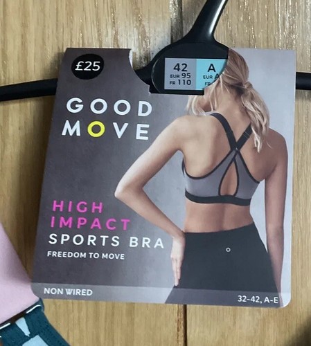 Ladies M+S 42A High Impact Sports Bra Non Wired RRP £25.00 - Picture 3 of 8