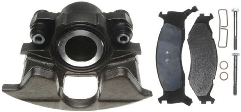 Pinza de freno de disco cargada con pastillas de freno delanteras izquierda ACDELCO 18R995 Reman Foto 3 de 4