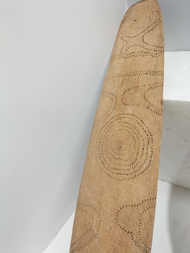Scare Vintage Aboriginal Art Pokerwork Shield & Boomerang Hardwood Pieces - AF - Picture 9 of 12