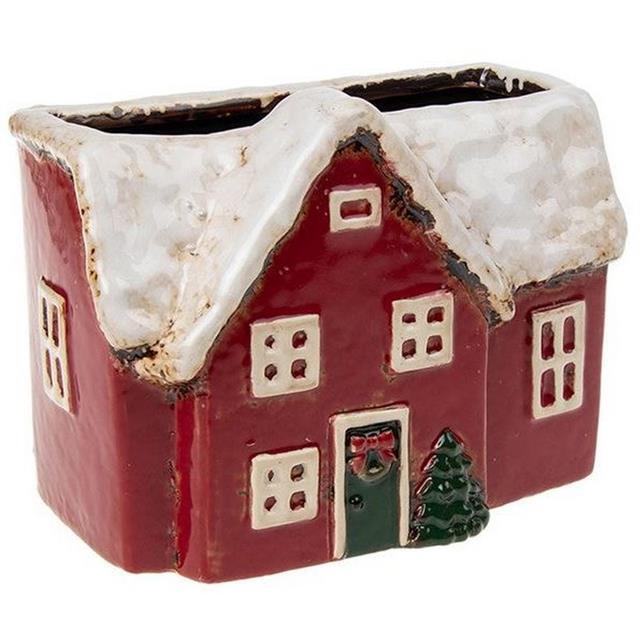 Village Pottery Xmas Cottage Planter Christmas Decoration
