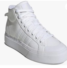 Womens Adidas Sneakers Bravada 2.0 Mid Platform Shoes Sz 8.5 White NWOB