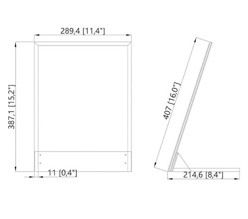 Freestanding 15x10.5” Shoe Store Foot Fitting Mirror Dressing Room Try-on Mirror - Picture 2 of 2