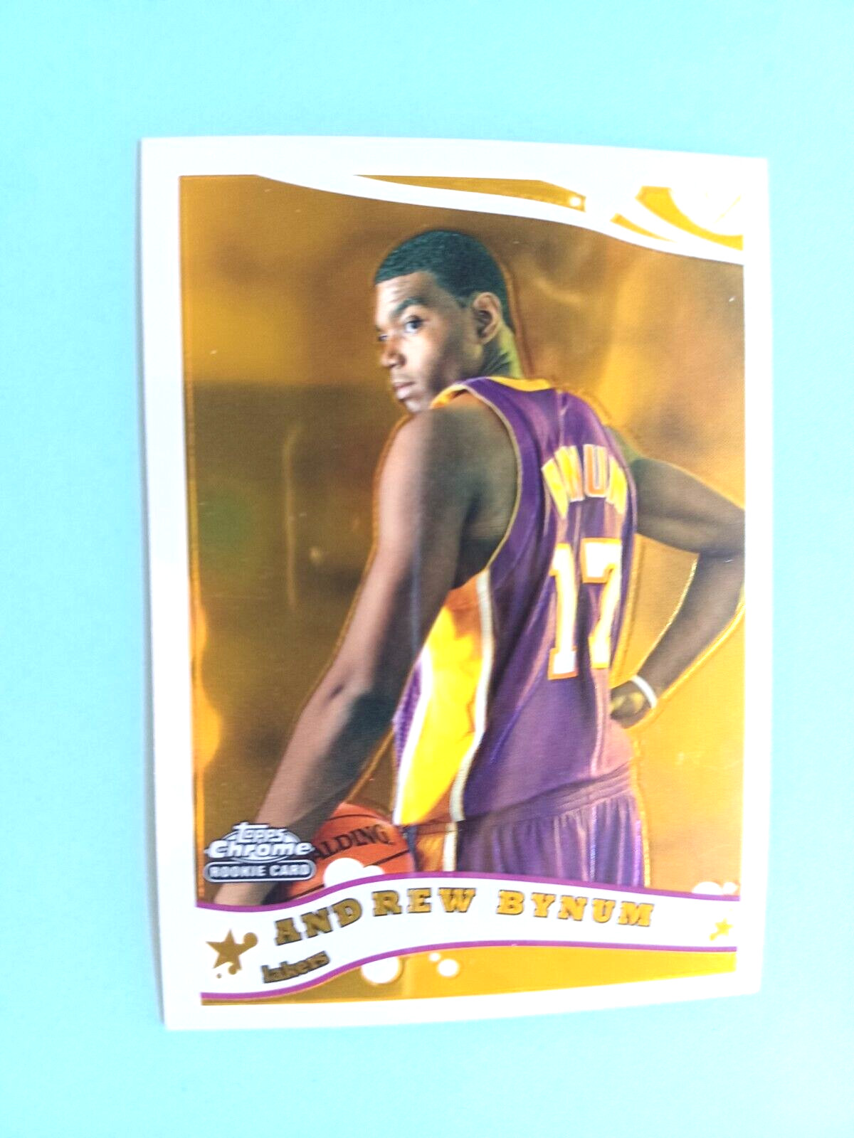 2005-06 TOPPS CHROME ANDREW BYNUM #186 RC ROOKIE LOS ANGELES LAKERS