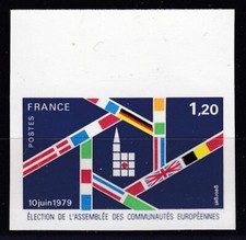 FRANCE : 1979 - EUROPEENNES N° 2050 NON DENTELE NEUF ** LUXE SANS CHARNIERE