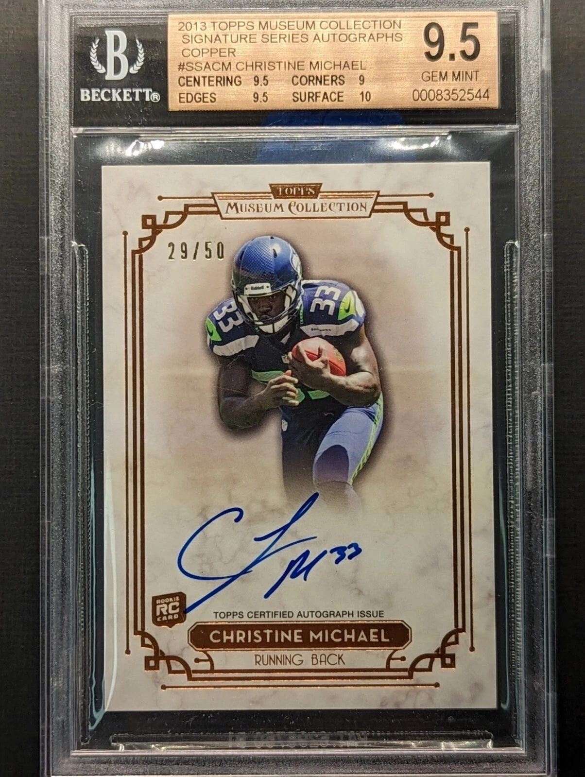 Christine Michael Topps Museum Collection Signature Series #SSACM Gold