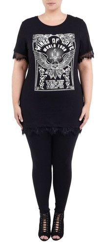 New Ladies Band Print T-Shirt Dress 