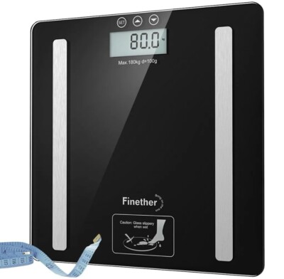 Finether Smart Wireless Digital Bathroom Body Fat & Weight Scale | eBay UK