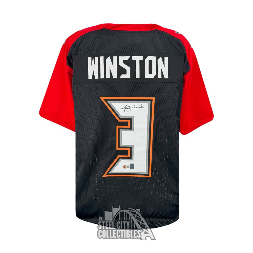 Jameis Winston Autographed Signed Tampa Bay Custom Black Football Jersey - BAS 
