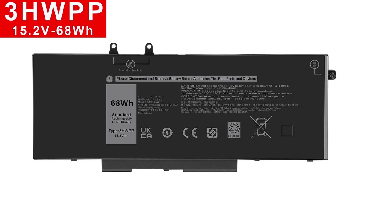 Akku Für Dell Latitude & Precision – 68Wh, Ersetzt 3HWPP, 3PCVM Uvm.